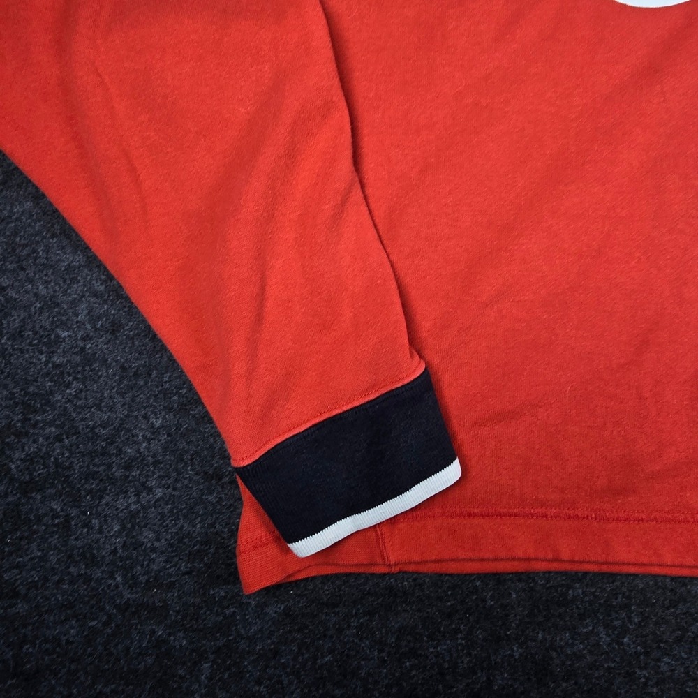 Nike Sportswear Red Graphic Pullover Sweatshirt Big Logo Swoosh Retro Women's XL - Picture 11 of 12